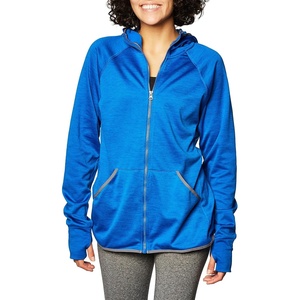 image:imageHanes Sport Womens Performance Fleece Full Zip HoodieAwesome Blue HeatherDada Grey Binding