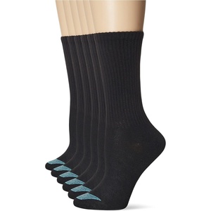 image:imageHanes Ultimate 6Pack Womens Lightweight Breathable Wicking Cool Comfort Crew SocksBlack