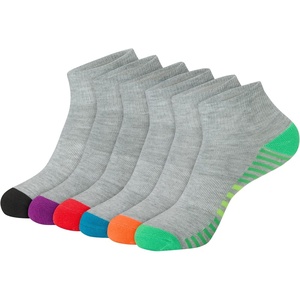image:imageHanes Womens 6Pair Comfort Fit No Show SocksGray With Stripes  6 Pack