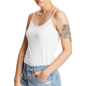 image:imageHanes Womens Cami with Builtin Shelf Bra Stretch Cotton Camisole Adjustable StrapsWhite  1 Pack