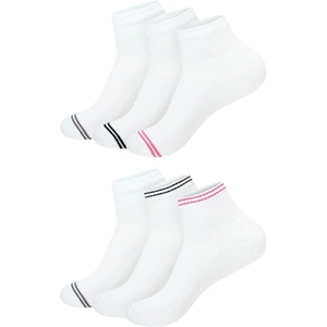 image:imageHanes Womens Crew Ankle amp No Show Socks 6 Pairs Cushioned Quarter Socks for Women Shoe Sizes 59 amp 812White With Stripes