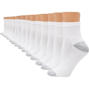 image:imageHanes Womens Crew Ankle and NoShow MoistureWicking Cushioned Athletic Socks 14 PackWhite