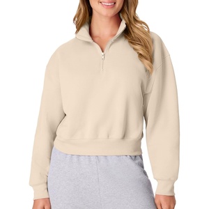 image:imageHanes Womens EcoSmart Fleece Sweatshirt for Women Soft Midweight  FullZip Hoodie Sweatshirt or 14 ZipChampagne Frost