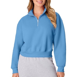 image:imageHanes Womens EcoSmart Fleece Sweatshirt for Women Soft Midweight  FullZip Hoodie Sweatshirt or 14 ZipDenim Blue