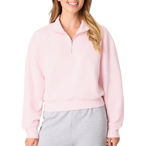 image:imageHanes Womens EcoSmart Fleece Sweatshirt for Women Soft Midweight  FullZip Hoodie Sweatshirt or 14 ZipPale Pink