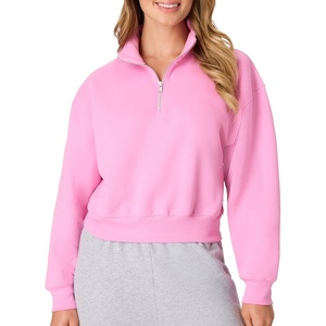 image:imageHanes Womens EcoSmart Fleece Sweatshirt for Women Soft Midweight  FullZip Hoodie Sweatshirt or 14 ZipSpirited Pink
