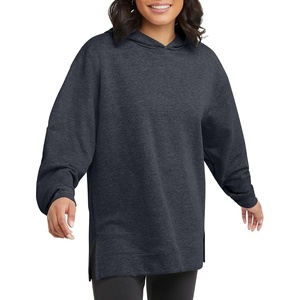 image:imageHanes Womens Ecosmart Fleece Hoodie Midweight Sweatshirt for Women Kanga PocketSlate Heather