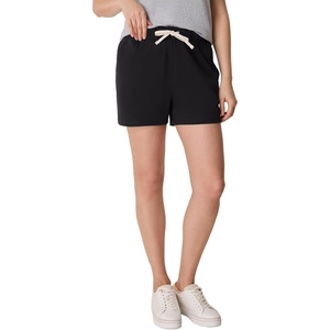 image:imageHanes Womens Essential Drawstring Shorts Cotton Shorts for Women Adjustable ShortsBlack