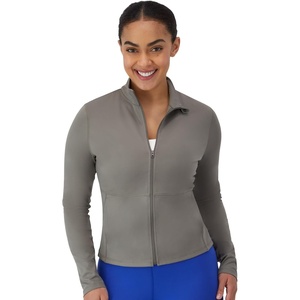 image:imageHanes Womens Jacket Moves FullZip Workout Jacket MoistureWicking Outwear Soft amp Stretchy Athletic Wear for WomenCool Grey