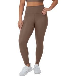 image:imageHanes Womens Leggings Clothing Moves 78 Soft Leggings with Pocket Moisture Wicking Womens Clothing Pants 25 InseamRustic Brown