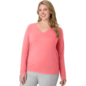 image:imageHanes Womens Long Sleeve Cotton TShirt Lightweight Crewneck and VNeck Tee for Women Modern FitBriny Pink
