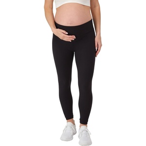 image:imageHanes Womens Maternity Leak Protection 78 Leggings Pregnancy Leggings with Builtin Underwear 25 InseamBlack