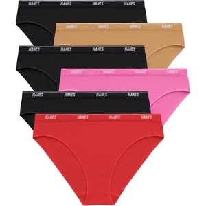 image:imageHanes Womens Moves Underwear 360 Flex Stretch Panties Smooth amp Seamless Hipsters Bikinis Or Thongs 6pack6pk Bikini Black X3AlmondRedPink