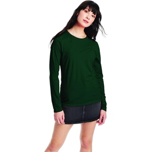 image:imageHanes Womens Originals Long Sleeve Cotton TShirt Lightweight Crewneck Tee Modern FitDeep Forest