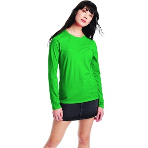 image:imageHanes Womens Originals Long Sleeve Cotton TShirt Lightweight Crewneck Tee Modern FitKelly Green