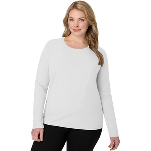 image:imageHanes Womens Originals Long Sleeve Cotton TShirt Lightweight Crewneck Tee Modern FitWhite