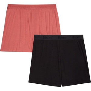 image:imageHanes Womens Originals Pajama Shorts Pack 2Pack Comfywear Pajamas for Women Set Loungewear Clothing Sleep ShortsBlackNatural Cedar
