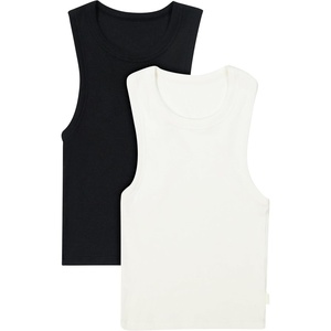 image:imageHanes Womens Originals Racerback Crop Tank 2Pack Comfywear Supersoft Rib Cropped Tank Top Loungewear PackBlackPearl