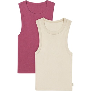 image:imageHanes Womens Originals Racerback Crop Tank 2Pack Comfywear Supersoft Rib Cropped Tank Top Loungewear PackCocoa ButterMauve Mood