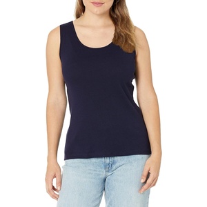 image:imageHanes Womens Shirts Womens MiniRibbed Cotton Tank Tops Womens Sleeveless TShirts Womens TanksNavy