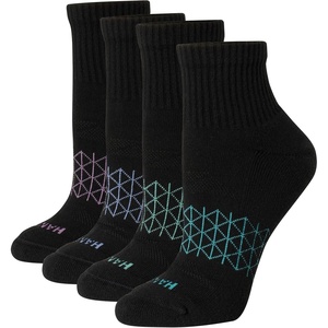 image:imageHanes Womens Socks 4pack Absolute Active Cushioned Moisturewicking Best Womens Socks Crew Ankle and No ShowBlack