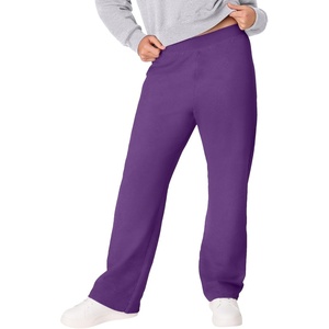 image:imageHanes Womens Sweatpants  EcoSmart Fleece Joggers  OpenBottom Pocketless PullOn Lounge Pants  Reg amp Petite SizesViolet Splendor Heather