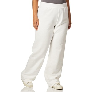 image:imageHanes Womens Sweatpants  EcoSmart Fleece Joggers  OpenBottom Pocketless PullOn Lounge Pants  Reg amp Petite SizesWhite