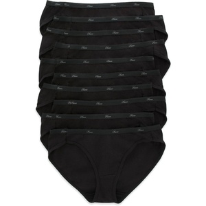image:imageHanes Womens Underwear Pack 10Pack FullCoverage Cotton Blend Panties MoistureWicking Underwear for Women10pack Black Bikini