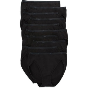 image:imageHanes Womens Underwear Pack 10Pack FullCoverage Cotton Blend Panties MoistureWicking Underwear for WomenAll Black