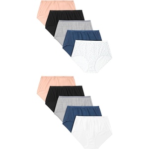 image:imageHanes Womens Underwear Pack 10Pack FullCoverage Cotton Blend Panties MoistureWicking Underwear for WomenPinkBlackGrey HeatherNavyTea FloralWhite Brief
