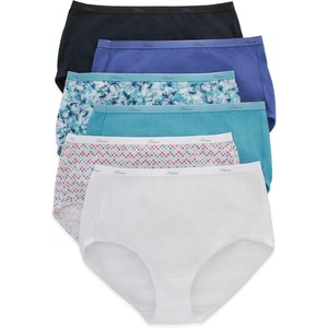 image:imageHanes womens HiCut Panties Pack Lightweight Cotton HiCuts 6Pack Retired Colors May VaryAssorted SolidsPrintsHeathers Brief