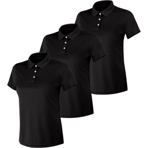image:imageHanes womens Performance Polo Single or 3Pack Sport Cool DRI MoistureWicking Polo Shirt 40 UPF ProtectionBlack  3 Pack