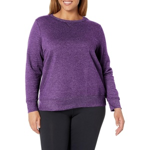 image:imageJUST MY SIZE Womens Plus Size Sweatshirt Ecosmart Fleece Pullover With VnotchViolet Splendor Heather
