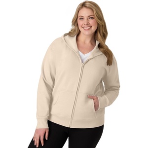 image:imageJUST MY SIZE womens Just My Size Zipup Fleece Womens Hoodie Ecosmart Hooded Sweatshirt Plus SizeChampagne Frost