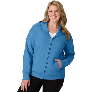 image:imageJUST MY SIZE womens Just My Size Zipup Fleece Womens Hoodie Ecosmart Hooded Sweatshirt Plus SizeDenim Blue