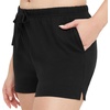 image:imageHanes Womens Originals Shorts Cotton Jersey Shorts Gym Shorts for Women 25 PlusBlack