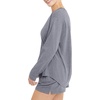 image:imageHanes Womens Originals TriBlend LongSleeve TShirt Crewneck Tee for Women Relaxed Fit Plus SizesAthletic Navy Pe Heather