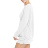 image:imageHanes Womens Originals TriBlend LongSleeve TShirt Crewneck Tee for Women Relaxed Fit Plus SizesEco White