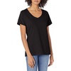 image:imageHanes Womens PerfectT Vneck Tshirt Cotton Short Sleeve Tee for Women 1 or 2PackBlack
