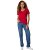 image:imageHanes Womens PerfectT Vneck Tshirt Cotton Short Sleeve Tee for Women 1 or 2PackDeep Red