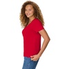 image:imageHanes Womens PerfectT Vneck Tshirt Cotton Short Sleeve Tee for Women 1 or 2PackDeep Red