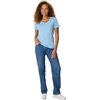 image:imageHanes Womens PerfectT Vneck Tshirt Cotton Short Sleeve Tee for Women 1 or 2PackLight Blue