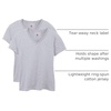 image:imageHanes Womens PerfectT Vneck Tshirt Cotton Short Sleeve Tee for Women 1 or 2PackLight Steel