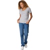 image:imageHanes Womens PerfectT Vneck Tshirt Cotton Short Sleeve Tee for Women 1 or 2PackLight Steel