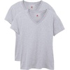 image:imageHanes Womens PerfectT Vneck Tshirt Cotton Short Sleeve Tee for Women 1 or 2PackLight Steel