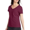 image:imageHanes Womens PerfectT Vneck Tshirt Cotton Short Sleeve Tee for Women 1 or 2PackMaroon