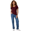 image:imageHanes Womens PerfectT Vneck Tshirt Cotton Short Sleeve Tee for Women 1 or 2PackMaroon