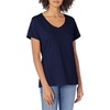 image:imageHanes Womens PerfectT Vneck Tshirt Cotton Short Sleeve Tee for Women 1 or 2PackNavy
