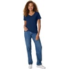 image:imageHanes Womens PerfectT Vneck Tshirt Cotton Short Sleeve Tee for Women 1 or 2PackNavy
