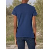 image:imageHanes Womens PerfectT Vneck Tshirt Cotton Short Sleeve Tee for Women 1 or 2PackNavy